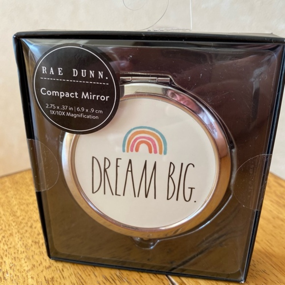 Rae Dunn DREAM BIG Rainbow Compact Mirror BRAND NEW!!